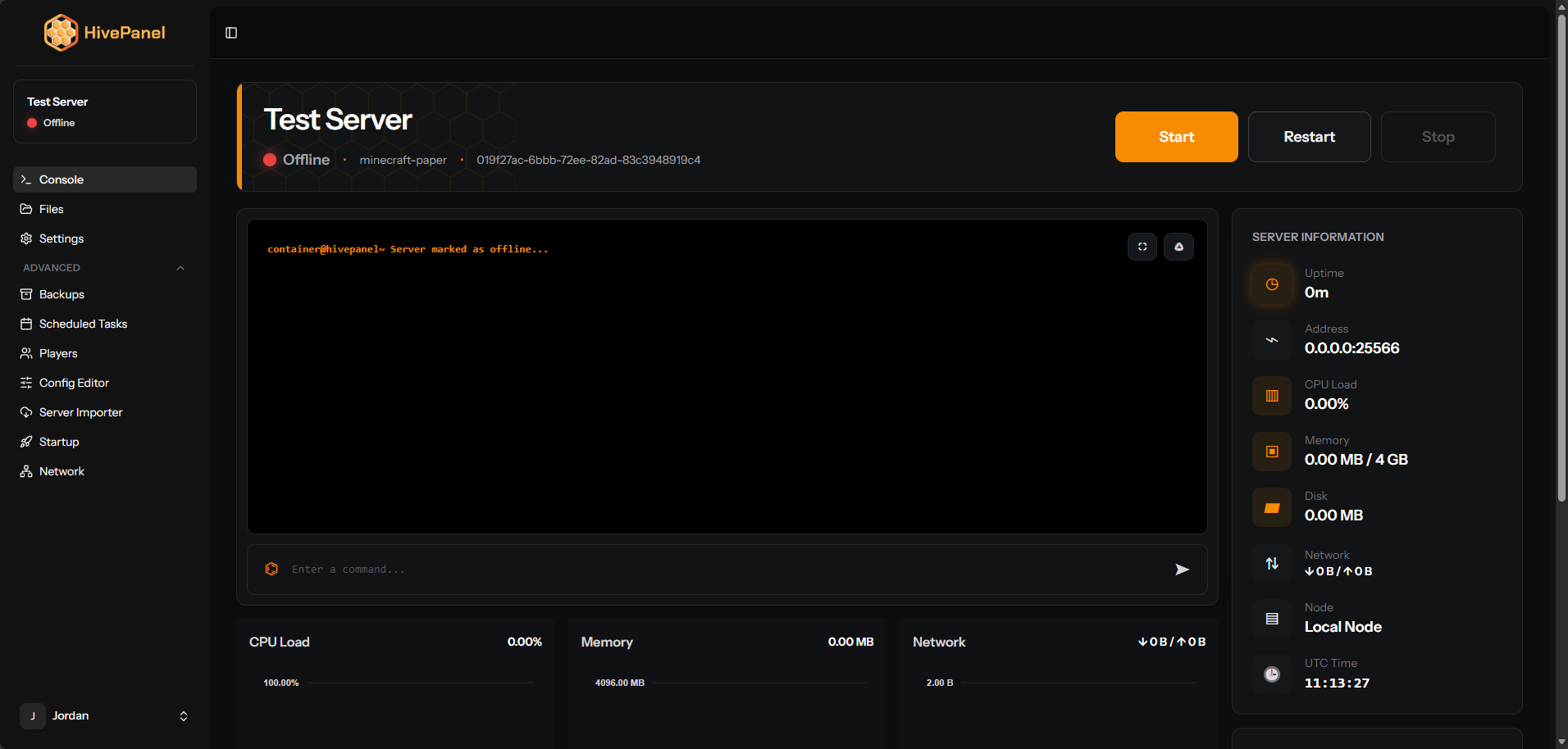 HivePanel Cell dashboard